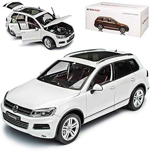 Welly Volkwagen T*o*u*a*r*e*g C2 II Weiss Ab 2010 1/18 GTA Modell Auto mit individiuellem Wunschkennzeichen