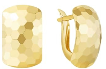 Homxi Ohrringe Hochzeit Gelbgold 18 Karat (750) für Damen, U-Form, Frauen Ohrschmuck Gold