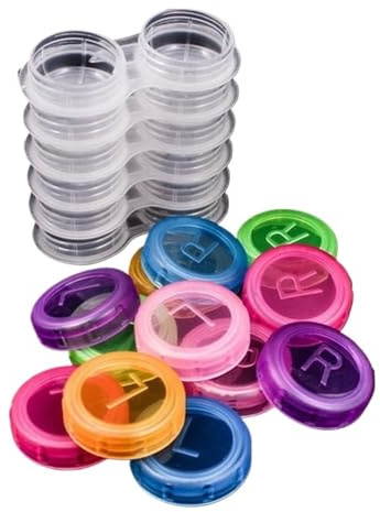 TroHollis Contact Lens Cases,Contact Lenses Case Box Colorful Clear Contact Lens Case Box Holder Container Soak Storage Kit for Travel Random Color(30PCS)