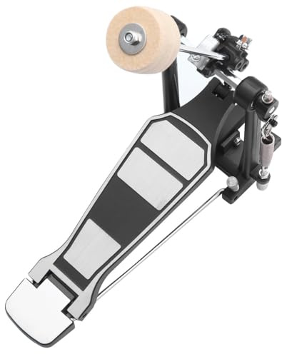 STOBAZA Einzelnes Metall Schlagzeug Fußpedal für Bassdrum Robustes Ersatzpedal mit Schnellem Ansprechverhalten Geeignet für Professionelle Schlagzeuger und Drumsets