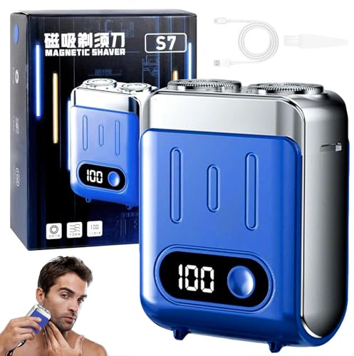 Electric Razor for Men, Mini Portable Shavers for Men, Wet & Dry Head Travel Shaver, Stumm Waschbar Electric Razors for Mens, Mens Electrics Shavers for Travel & Office Use