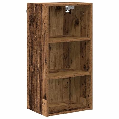 HGFDVCMR Hängeschrank Altholz 40x29,5x80cm Holzwerkstoff Küchenschrank | Wandschrank in Altholz-Optik für Küche und Flur. Bietet viel Stauraum auf kompakter Stellfläche.