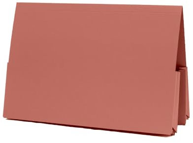 Exacompta - Ref 214-REDZ - Guildhall - Double Pocket Legal Wallet, 250 x 355mm, 315gsm Premium Heavyweight Manilla, Holds A4 & Foolscap Documents - Red, Pack of 25