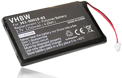 vhbw Akku kompatibel mit Garmin Ique M4 GPS Navigation Navi (1250 mAh, 3,7 V, Li-Polymer)