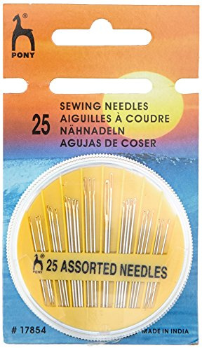 Pony Gold Eye Sewing Needles: Compact, Multi-Colour