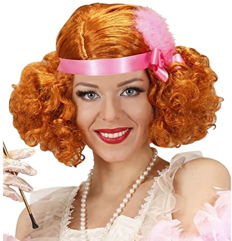 W WIDMANN MILANO Party Fashion B9077 - Perücke Charleston, rot, der Goldenen 20er Jahre, Karneval, Mottoparty