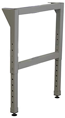 ADB Werkbankfuß höhenverstellbar, Vierkantrohr 50x50x2 mm, pulverbeschichtet, für Werkbänke mit Tiefe 700 mm, inkl. Montagematerial und Bodengleiter
