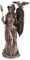 Griechische Göttin Athena W/Eule Spear & Shield Statue Skulptur figurebronze fertig