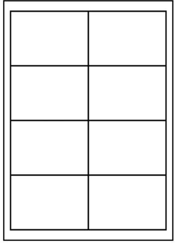 800 ETIKETTEN 96,5 X 67,7 MM WEISS, KOMPATIBEL ZWECKFORM 3660