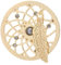 Morella Damen Coin Traumfänger mit Feder Gold 33 mm