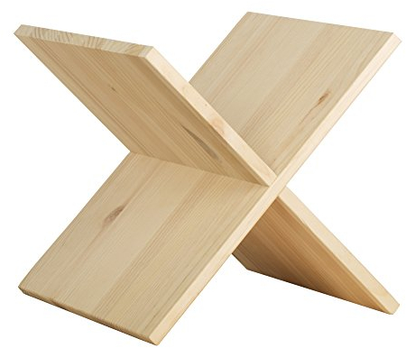 Europe & Nature Flaschenhalter aus massivem Kiefernholz, Holz, 32,5 x 33 x 32,5 cm