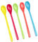 FSSTUD 5 Pièces Cuillère Longue Plastique Coloré Mélamine Cuillère à Café Dessert