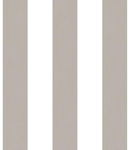 Galerie G67586 Smart Stripes 2, Wide Stripes Design Wallpaper, Dark Grey/White, 10m x 53cm