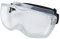 wolfcraft Gafas de visión total Comfort con junta obturadora y cinta de goma, incoloras, ventilación indirecta I 4904000 I Protección integral con buenas características de comodidad