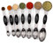 Magnetic Measuring Spoons Set of 7 Stainless Steel Metal Double Sided Teaspoon Tablespoon for Dry and Liquid Ingredients
