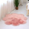 DQMEN Peau de Mouton synthétique,45 x 45 cm Faux Peau de Mouton Imitation Toison Moquette Peau d'agneau Tapis Fluffy Soft Longhair Décoratif Coussin de Chaise Canapé Natte (Rose, 45 X 45 CM)