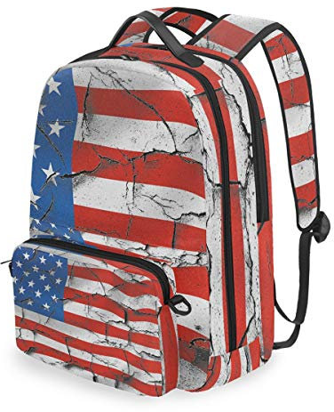 FANTAZIO Rucksäcke und Umhängetasche USA Schulranzen-Set