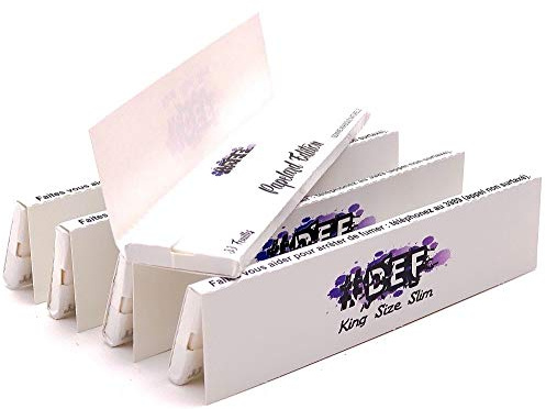 Lot de 25 carnets de 33 Feuilles longues slim à rouler #DEF Papelard® Edition King Size Slim