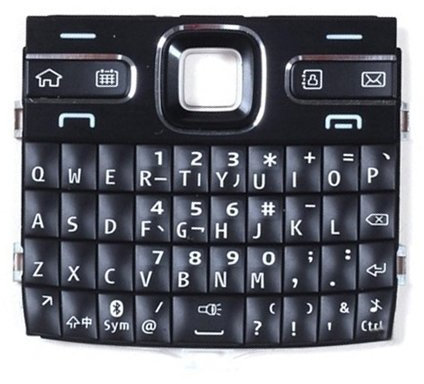 Repair Parts Compatible With Nokia E72 Mobile Phone Keypads Housing With Menu Buttons/Press Keys (Color : Black)