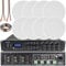 1600W Bluetooth Sound System 8x 100W Slim Ceiling Speaker 8 Zone Mixer Amplifier