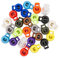Kordel Stopper Set, 1-Loch, 26 Stück, 13 Farben Mix, für bis Ø 5 mm Kordeln, Band Klemme Bekleidung, Rucksack, Gummikordel Stopper, Schnellverschluss Schnürsenkel, Schnur Rutsche, Tanka Kordelstopper