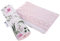 Medi Partners Gurtpolster Kinder Autogurt Polster Gurtschutz für Auto - 17x22cm 100% Baumwolle Minky Schulterpolster Kids Gurt Schutz Sicherheitsgurt (Blument mit hellrosa Minky)