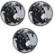 Umama Patch Set of 3 Cute Ball Disco Craft Fabric Music Party Light Ball Disco Crystal Cartoon retro fun embroidered applique iron on patch for Backpacks Jeans Jackets T-Shirt Clothing