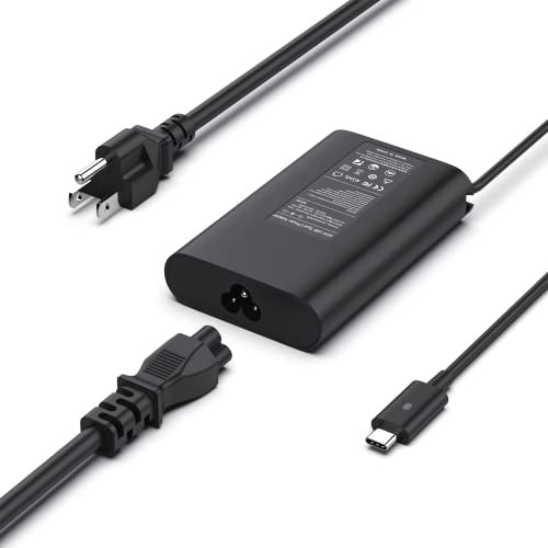 Dell 65W USB C Laptop Charger for Dell Latitude 5420 5520 5320 7410 7480 7280 7370 7390; Dell XPS 12 9250 XPS 13 9350 9360 9370; Chromebook 3100 3400 3190 AC Adapter Type C Power Supply Cord