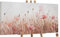 YS-Art Abstrakt Acryl Gemälde auf Leinwand April handgemalt Wandbilder Wohnzimmer modern Wohndekor Bilder Büro Praxis Beige Mohn Blumen echte Kunst 120x60 cm