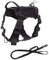 Spring.Rd Tactical Dog Harness Vest with Handle No-Pull Adjustable with Hook Loop Dog Harness for Training Hunting Hiking Walking (Black, M)