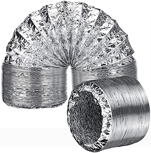 AZITICY Tubo de ventilación de aluminio flexible de 150 mm, para instalaciones de aire acondicionado, secadoras, campanas extractoras y secadoras (150 mm de diámetro x 2 m)