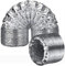 AZITICY Aluminium Lüftungsschlauch Aluflexrohr 125mm Alu-Flexschlauch Luftschlauch Alurohr Abluft für Klimaanlagen, Wäschetrockner, Abzugshaube Trocknerzubehör (ø125mm*2m)