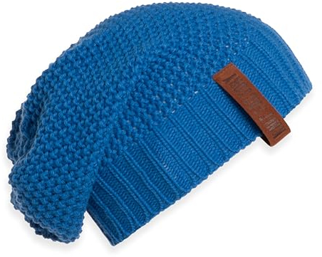 KNIT FACTORY - Coco Mütze - Strickmütze für Damen und Herren - Slouch Beanie - Wintermütze mit Wolle - Hochwertige Qualität - Cobalt