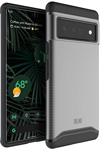 TUDIA DualShield kompatibel für Google Pixel 6 Pro Hülle, [Merge] Stoßfestes Dual-Layer Dünn Hart TPU Militär Grade Schutzhülle für Google Pixel 6 Pro - Metallic Slate