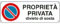 NEW CARTELLO SEGNALETICO UNI - proprietà privata divieto di sosta - Adesivo Extra Resistente, Pannello in Forex, Pannello In Alluminio (PANNELLO IN ALLUMINIO 30X12 CM)