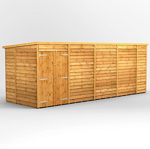 Power Holzschuppen, 45,7 x 15,2 cm, überlappend, fensterlos, aus Holz, 45,7 x 15,2 cm