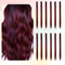 BARSDAR 12 Stück Farbige Haarverlängerungen, Highlights 55cm Glattes langes Haarteile Haarsträhnen Zum Einklipsen Farbiger Clip in Haarverlängerungen Extensions Bunt für Frauen