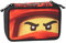 LEGO® Ninjago Federmäppchen, rechteckig, 3 Reißverschlüsse, personalisierbar, Inhalt FILA - Rot, rot, Rechteckiges Federmäppchen mit 3 Reißverschlüssen