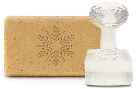 craspire Seifenform Schneeflocke Design Handgefertigter Acrylstempel DIY Seifenform Basteln 1.34 Seifenprägestempel Für Seife Ton Kekse Gummies Kunsthandwerk Basteln Projekte DIY Geschenk