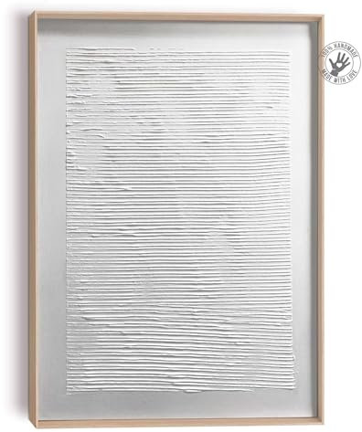 REINDERS Relief Wandbild, Lesen, Wohnzimmer, Poster, Wanddeko, Room Decor, MDF,Pflaster, Weiß, 70x50cm