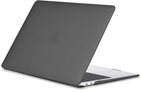 NJIAONE Hülle Kompatibel mit MacBook Air 13 2021 2020 2019 2018 (Modell: A2337 M1/ A2179/ A1932), Schutzhülle Case Hart Hülle Kunststoff für MacBook Air 13,3 Touch ID - Grau