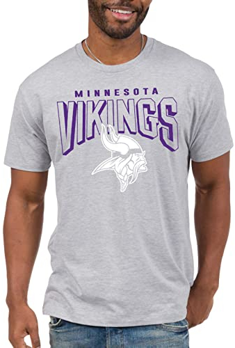Junk Food Clothing x NFL - Minnesota Vikings - Bold Logo - Unisex Erwachsene Kurzarm Fan T-Shirt für Männer und Frauen - Größe L