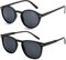 ZENOTTIC 2 Paare Polarisierte Sonnenbrille Damen Herren Retro Vintage Runde Quadratische Unisex UV400 Schutz