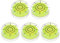 sourcing map 5 pz Livello di Bolla Rotonda 32x12mm Mini Livelli di Precisione Circolare per Livellamento Fotocamera Treppiede Telescopio Workshop Giradischi, Lime