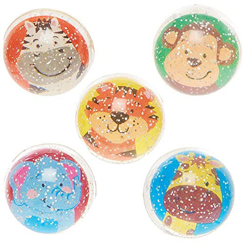 Baker Ross FX656 Dschungel-Kumpels-Glitter-Jetballs - 10er Packung, Partytütenfüller für Kinder