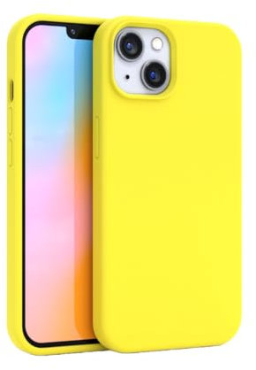 FELONY CASE - iPhone 15 Case - Neon Yellow Silicone Phone Cover | Liquid Silicone with Anti-Scratch Microfiber Lining, 360° Shockproof Protective Case for Apple iPhone 15