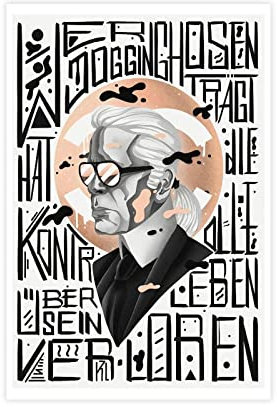 SORECI Fashion Guru Karl Lagerfeld 11 Leinwand-Poster, Wandkunst, Dekor, Bild, Gemälde für Wohnzimmer, Schlafzimmer, Dekoration, ungerahmt, 30 x 45 cm