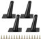 Fulushouxi Patas para Muebles, 4 Piezas Patas de Muebles Altura Regulables, Inclinadas Patas Ajustables Metal Negro para Cocina, Cama, Sofás, Gabinete, Mesa, Estantes - 10 cm de Altura
