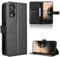 TIANYUE Wallet Case for TCL 40 NxtPaper 4G, diamond pattern Wallet PU Leather Phone, with Card Holder Kickstand Magnetic Closure Cover for TCL 40 NxtPaper 4G-Black