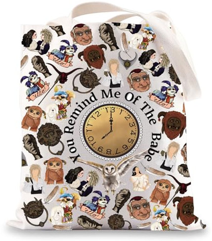 BWWKTOP Sarah & Jareth Tote Bag Wiseman & Goblin Fans Inspired Gift Ello Worm Shoulder Bag Sarah And Jareth Merch, You Remind Me, One Size